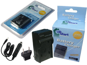 Panasonic Lumix DMC-FH25 Battery and Charger with Car Plug and EU Adapter
