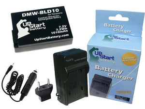 Panasonic DMW-BLD10 Battery and Charger with Car Plug and EU Adapter