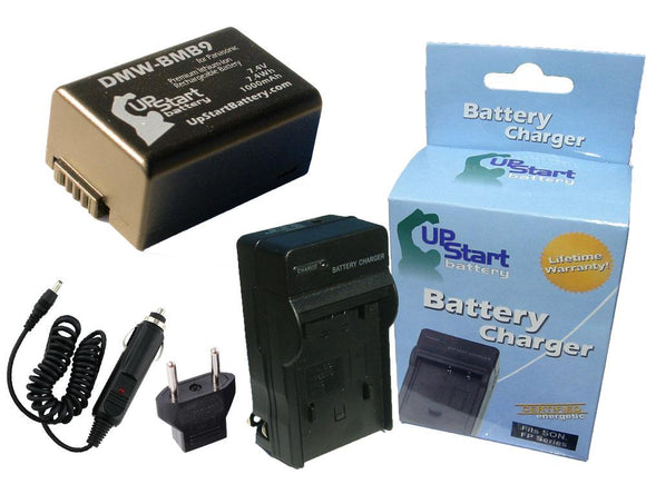 Panasonic DMC-FZ72 Battery and Charger with Car Plug and EU Adapter