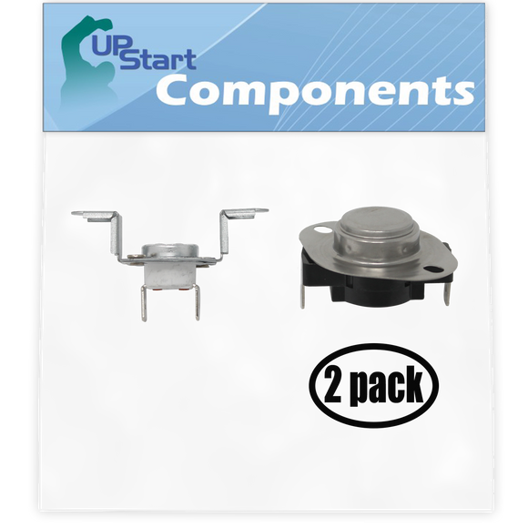 2 Pack Replacement 279973 Thermostat and Thermal Cut-Off Kit for Amana, Kenmore, Kitchenaid, Maytag, Whirlpool  Dryers