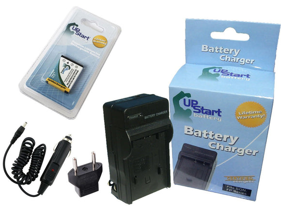 Olympus FE-330 Battery and Charger with Car Plug and EU Adapter