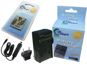 Panasonic CGA-S004A/1B Battery and Charger with Car Plug and EU Adapter
