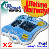 2x Pack - Pentax Optio 330 Battery