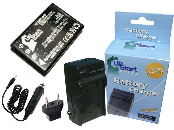 HP Photosmart R07 Battery and Charger with Car Plug and EU Adapter