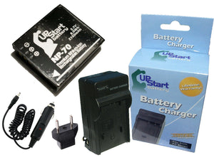 Fujifilm FinePix F45fd Battery and Charger with Car Plug and EU Adapter