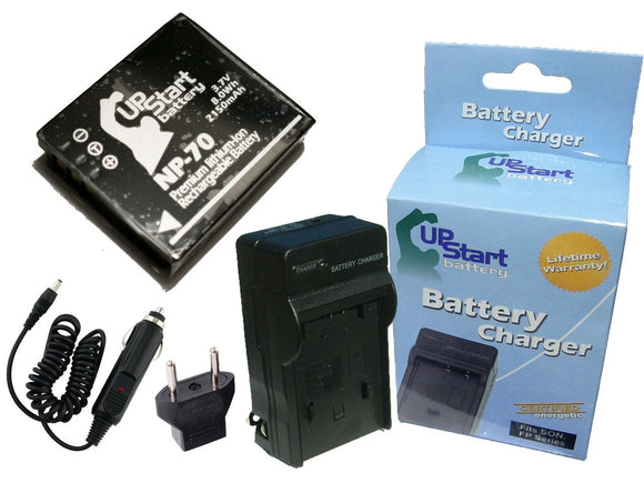 Fujifilm FinePix F45fd Battery and Charger with Car Plug and EU Adapter