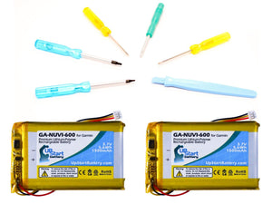 2x Pack - Garmin 3610001902 Battery with Tools