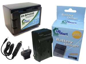 Samsung SMX-F40BN Battery and Charger with Car Plug and EU Adapter