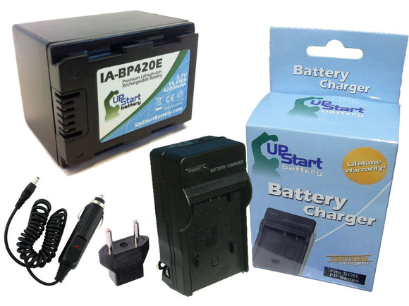 Samsung SMX-F40BN Battery and Charger with Car Plug and EU Adapter