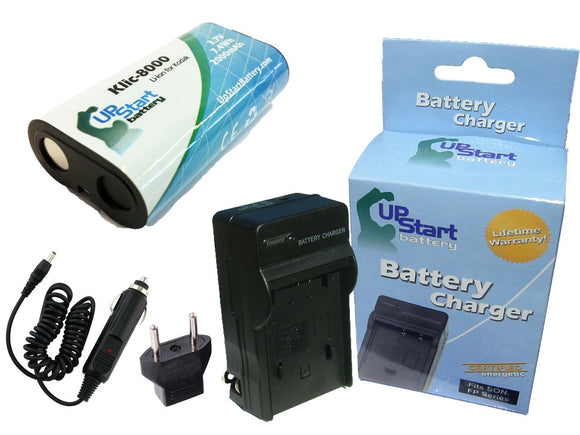 Kodak Easyshare Z712 IS Battery And Charger With Car Plug And EU Adapt ...