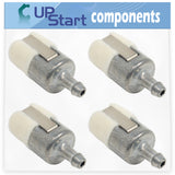 4-Pack 125-527 Fuel Filter Replacement for Echo SRM-311 (S74412001001-S74412999999) Straight Shaft Trimmert - Compatible with A369000460 Fuel Filter
