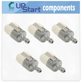 5-Pack 125-527 Fuel Filter Replacement for Echo PB-650 (04001001-04999999) Backpack Blower - Compatible with A369000460 Fuel Filter