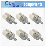 6-Pack 125-527 Fuel Filter Replacement for Echo GT-200R (08001001 - 08043307) Curved Shaft Grass Trimmer - Compatible with A369000460 Fuel Filter