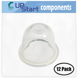 12-Pack 188-12-1 Primer Bulb Replacement for Walbro WT-397-1 Carburetor - Compatible with 531002436 12318140630 Purge Bulb