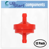 12-Pack 394358 Fuel Filter Replacement for Briggs & Stratton 9084-0 2,400 Watt Generator - Compatible with 298090S Fuel Filter 150 Micron