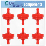 6-Pack 394358 Fuel Filter Replacement for Craftsman 247374880 Lawn Mower - Compatible with 298090S Fuel Filter 150 Micron