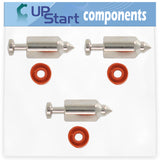 3-Pack 398188 Float Valve Replacement for Briggs & Stratton 090702-0025-01 - Compatible with 281144 Float Valve Needle Seat Kit