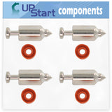 4-Pack 398188 Float Valve Replacement for Briggs & Stratton 090702-0157-01 - Compatible with 281144 Float Valve Needle Seat Kit