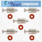 5-Pack 398188 Float Valve Replacement for Briggs & Stratton 083412-0105-02 - Compatible with 281144 Float Valve Needle Seat Kit