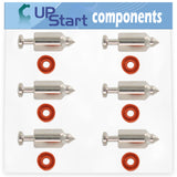 6-Pack 398188 Float Valve Replacement for Briggs & Stratton 090702-0148-02 - Compatible with 281144 Float Valve Needle Seat Kit