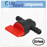 25-Pack 698183 Fuel Shut Off Valve Replacement for Toro 70186 (260000001-260999999)(2006) Lawn Tractor - Compatible with 494768 Fuel Cut Off Shut Off Valve