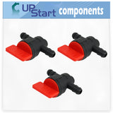 3-Pack 698183 Fuel Shut Off Valve Replacement for Toro 71253 (310000001-310999999)(2010) Lawn Tractor - Compatible with 494768 Fuel Cut Off Shut Off Valve