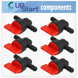 6-Pack 698183 Fuel Shut Off Valve Replacement for Toro 74433 (290000001-290999999)(2009) Lawn Tractor - Compatible with 494768 Fuel Cut Off Shut Off Valve