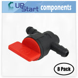 8-Pack 698183 Fuel Shut Off Valve Replacement for Toro 71252 (280000001-280999999)(2008) Lawn Tractor - Compatible with 494768 Fuel Cut Off Shut Off Valve