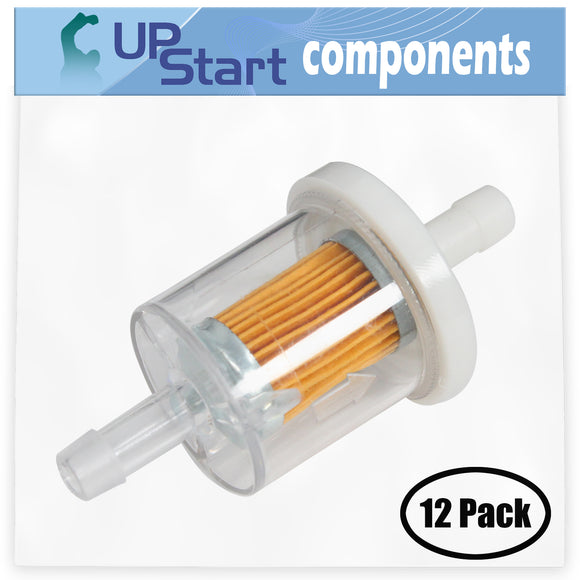 12-Pack 691035 Fuel Filter Replacement for Briggs & Stratton 21B906-0020-B1 Engine - Compatible with 493629 Fuel Filter 40 Micron