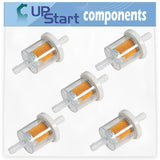 5-Pack 691035 Fuel Filter Replacement for Cub Cadet RZT50VT (17BK2ACP010, 17BK2ACP009, 17WK2ACP010, 17WK2A) (2010 & After, 2010) B&S - Compatible with 493629 Fuel Filter 40 Micron