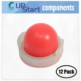 12-Pack 694394 Primer Bulb Replacement for Briggs & Stratton 10A902-0207-01 Engine - Compatible with 494408 Primer Bulb