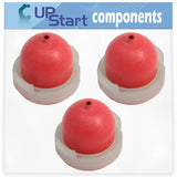 3-Pack 694395 Primer Bulb Replacement for Briggs & Stratton 126T02-0957-H1 Engine - Compatible with 496115 Primer Bulb