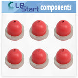 6-Pack 694395 Primer Bulb Replacement for Briggs & Stratton 124707-0619-01 Engine - Compatible with 496115 Primer Bulb