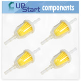 4-Pack AM116304 Fuel Filter Replacement for Toro CODE136E (136E280000001-136E280999999) Rzt420h Riding Mower, 2008 - Compatible with GY20709 Fuel Filter