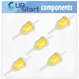 5-Pack AM116304 Fuel Filter Replacement for Toro CODE136E (136E280000001-136E280999999) Rzt420h Riding Mower, 2008 - Compatible with GY20709 Fuel Filter