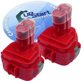 2-Pack Makita 6914D Battery (1300mAh, NICD, 12V)