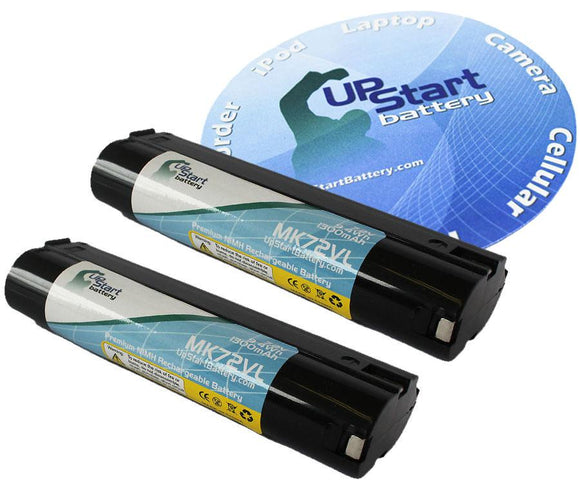 2-Pack Makita 4307DW Battery (1300mAh, NICD, 7.2V)
