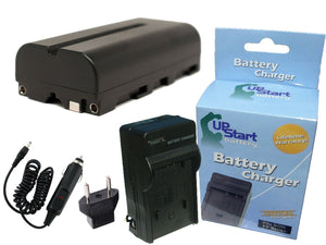 Sony GV-D800 (Video Walkman) Battery and Charger with Car Plug and EU Adapter (2200mAh, 7.2V, Lithium-Ion)