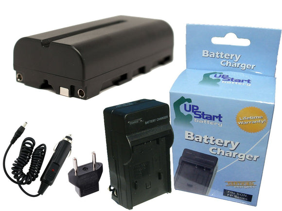 Sony NP-F330 Battery and Charger with Car Plug and EU Adapter (2200mAh, 7.2V, Lithium-Ion)