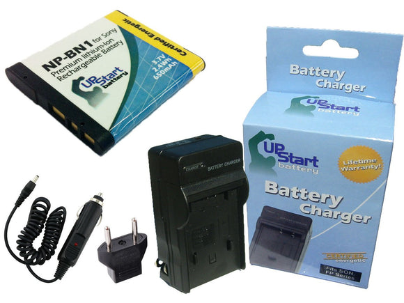 Sony Cyber-shot DSC-W650 Battery and Charger with Car Plug and EU Adapter