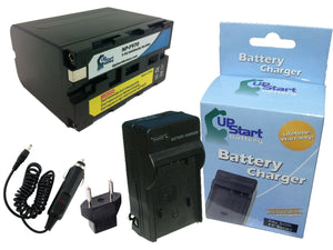 Sony NP-F330 Battery and Charger with Car Plug and EU Adapter - High Capacity