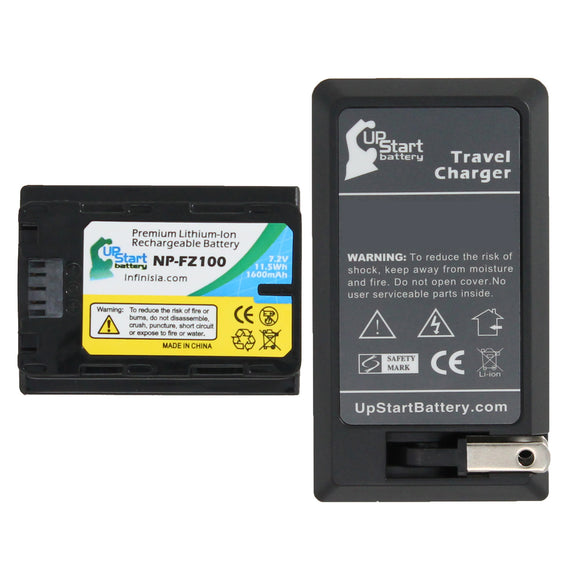 NP-FZ100 Battery + Charger Replacement for Sony NP-FZ100 Rechargeable Lithium-Ion Battery