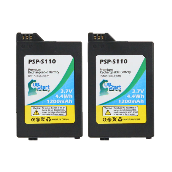 2-Pack PSP-S110 Battery Replacement for Sony PSP Lite Video Game Console