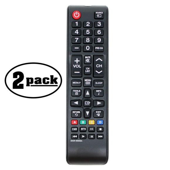 2-Pack Replacement UN40EH5000 HDTV Remote Control for Samsung TV