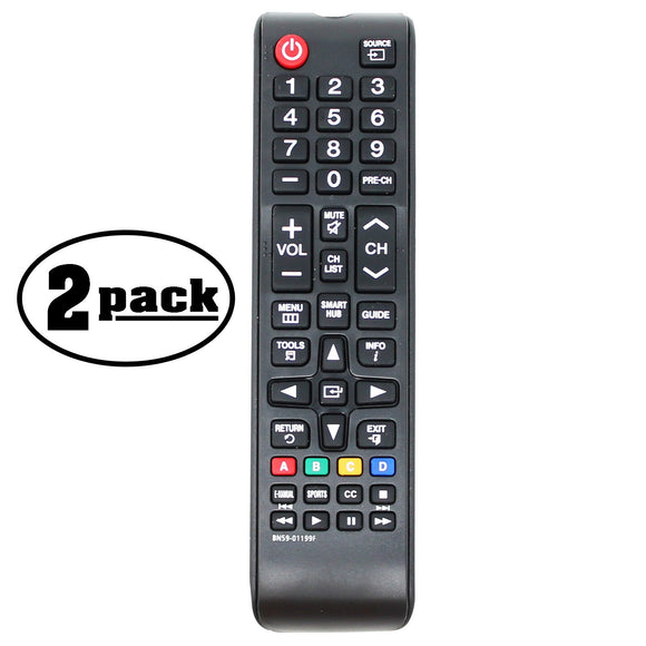 2-Pack Replacement UN32J4000AF TV Remote Control for Samsung TV