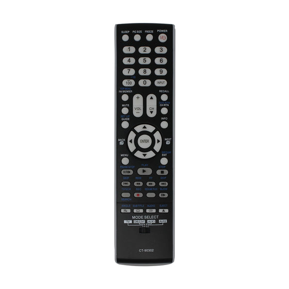 Replacement Toshiba CT-90302 TV Remote Control for Toshiba 32HL67 Television