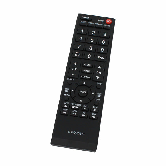 Replacement for Toshiba CT-90325 TV Remote Control - Works with Toshiba CT 90325, 43L420U, 32C120U, 50L1400U, 49L310U, 55L310U, 40E220U, 40RV525R, 24SL410U, 50L1350U, 49L420U, 32L220U, 40E210U TVs