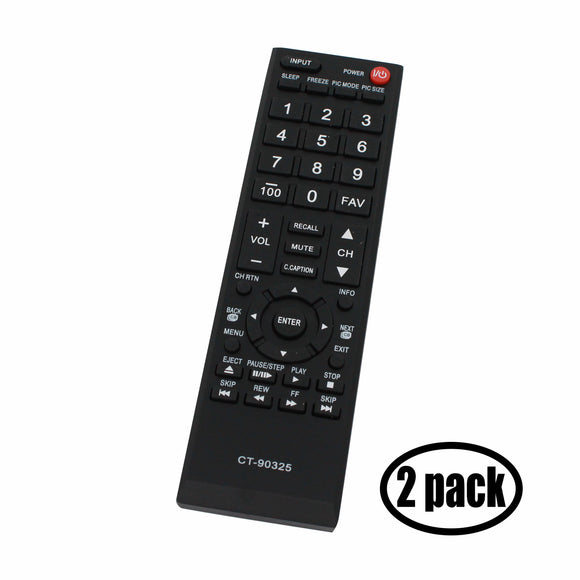 2 Pack Replacement for Toshiba CT-90325 TV Remote Control Works with Toshiba 22C10U Television