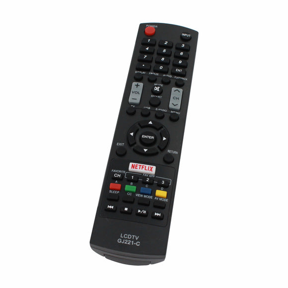 Replacement for Sharp GJ221 TV Remote Control - Works with Sharp LC 55LE653U, LC 32LE451U, LC 65LE654U, LC 48LE653U, LC 48LE551U, LC55LE653U, LC 39LE551U, LC 32LE653U, GJ221, LC65LE654U TVs
