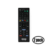 2 Pack Replacement Sony RMT-B119A Blu-Ray Disc DVD Player Remote Control for Sony BDPBX59 Blu-Ray Disc DVD Player